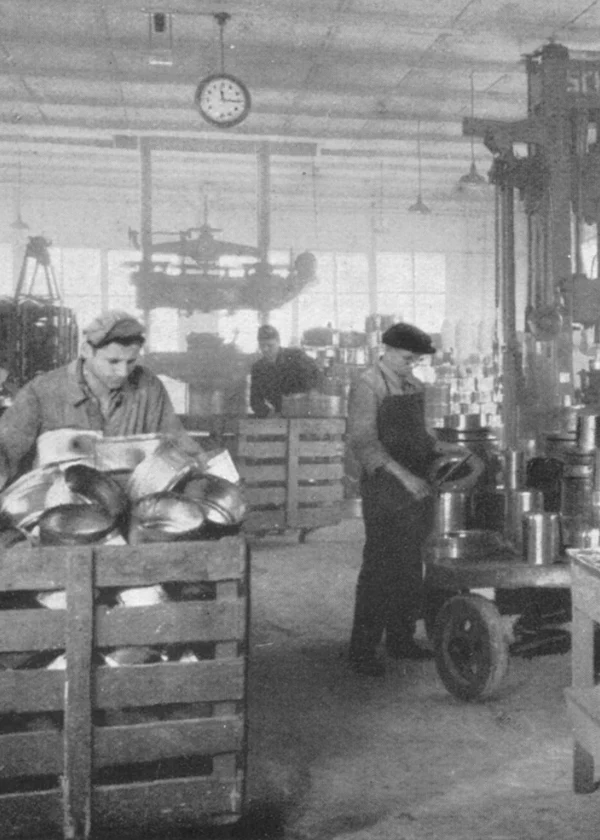 Historical Fissler factory workers in 1845