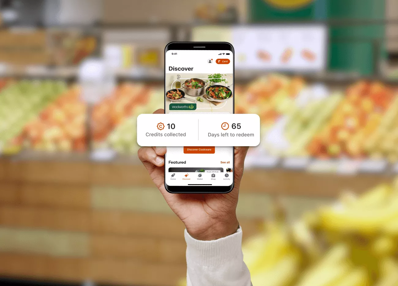 Everyday Rewards app showing cookware credits